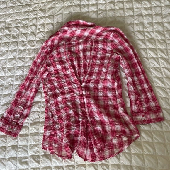 Sundance Pink Plaid Checkered Shirt - Picture 6 of 8